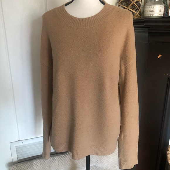 & Other Stories Camel Crewneck Sweater Sz M - Picture 1 of 6